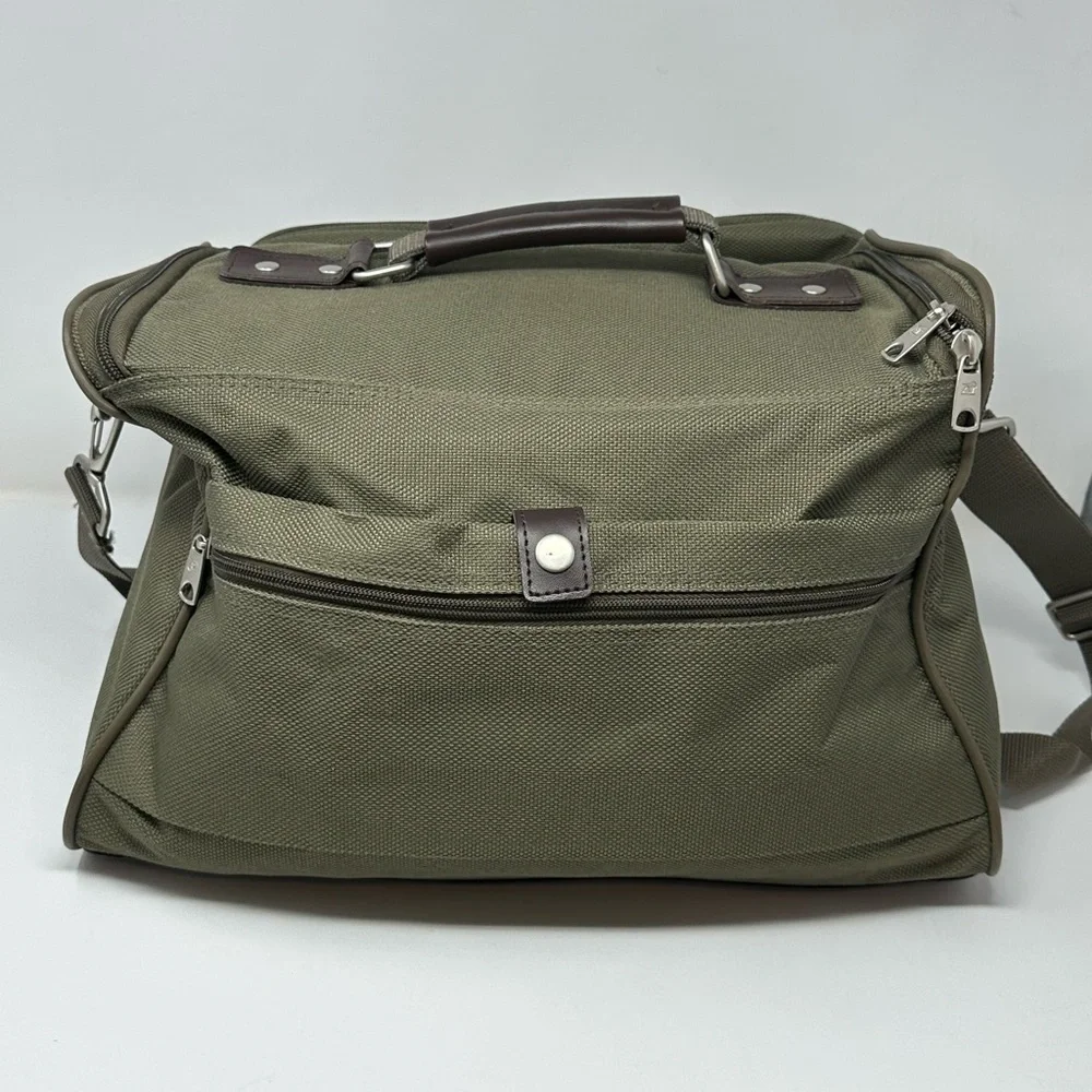 Vintage American Tourister 14”x10”x7” Luggage Carry On Duffle Bag Green Z2